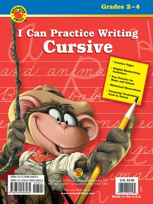 cover image of I Can Practice Writing Cursive, Grades 2 - 4